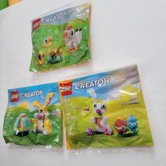 3 Easter Lego polybags: Easter Chickens, Easter Bunny, Easter Bunny Colorful Egg - Picture 4 of 7
